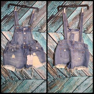 Hot Kiss Y2K / 90s Revival Sz 0 Ava Sexy Cute Shorties Overall Shorts Shortalls